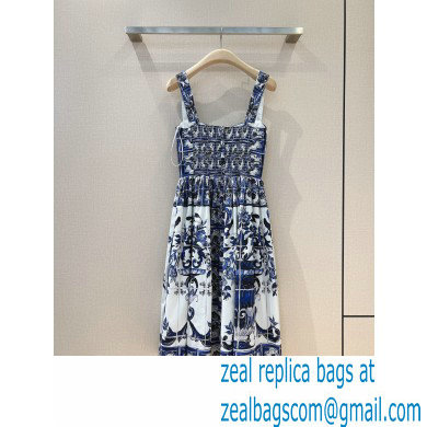 Dolce  &  Gabbana BLUE FLOWER PRINTED DRESS 2022